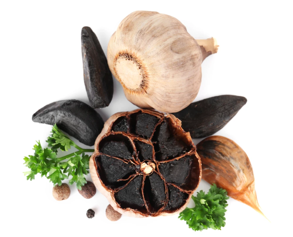 czarny czosnek kompozycja